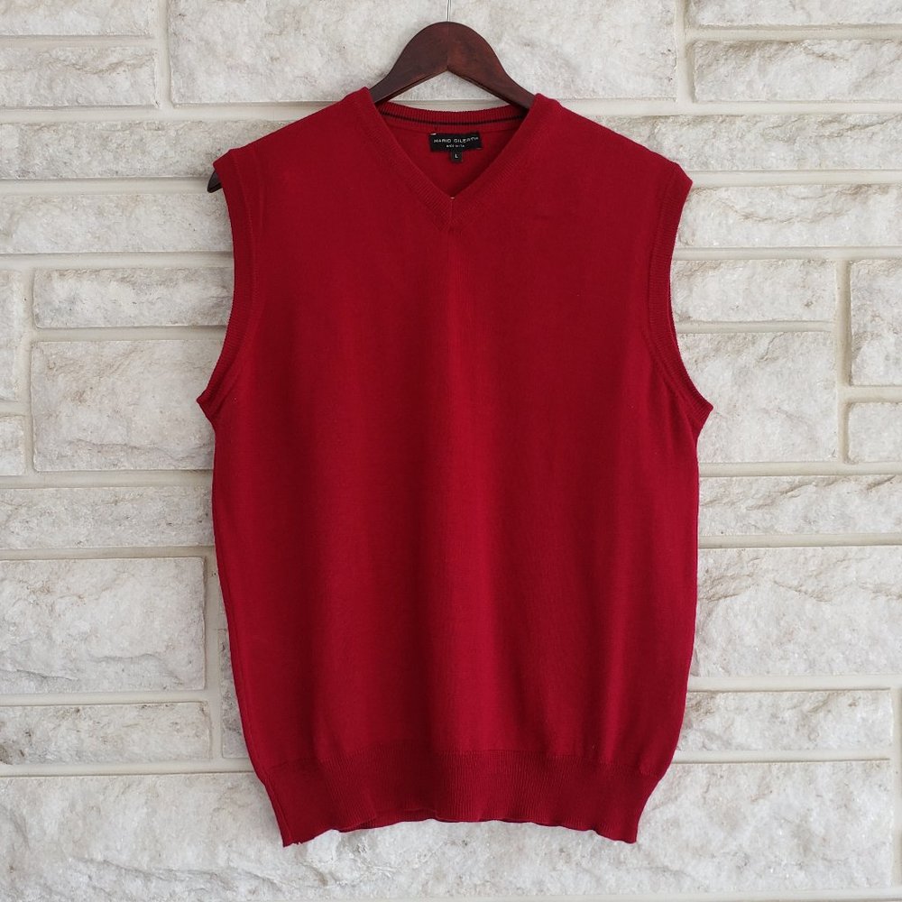 Mario Gilberti Sweater Vest, Red